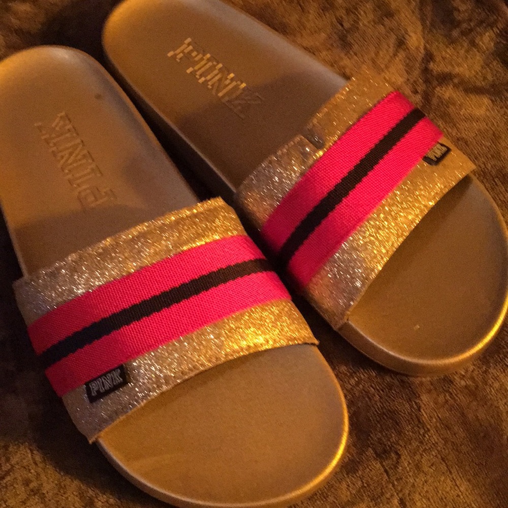 Gold glittered and red PINK by Victoria’s Secret
